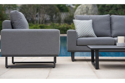 Maze Rattan Ethos 2 Seat Sofa Set In Weatherproof Fabric - Gardenbox