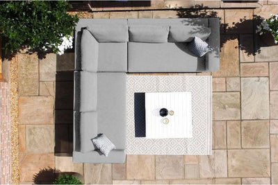 Maze Rattan Eve Corner Sofa Set In Weatherproof Fabric