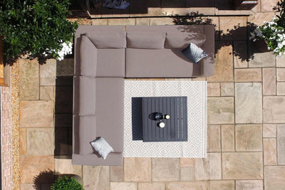 Maze Rattan Eve Corner Sofa Set In Weatherproof Fabric