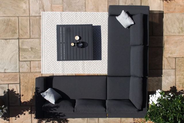 Maze Rattan Eve Corner Sofa Set In Weatherproof Fabric