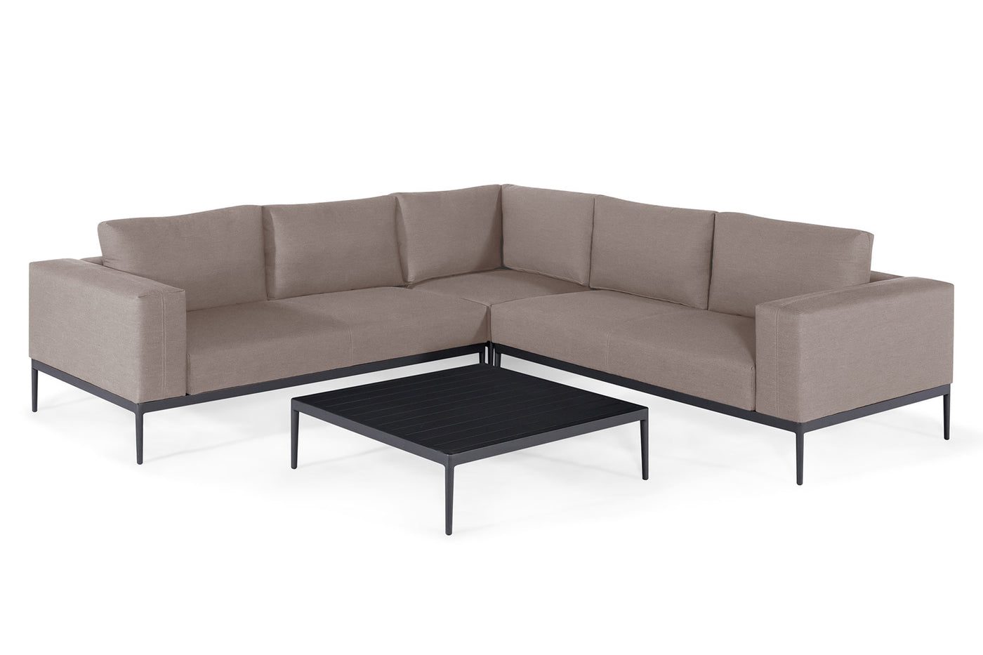 Maze Rattan Eve Corner Sofa Set In Weatherproof Fabric