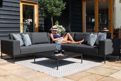 Maze Rattan Eve Corner Sofa Set In Weatherproof Fabric