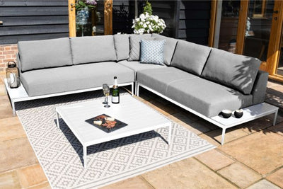 Maze Rattan Eve Corner Sofa Set In Weatherproof Fabric