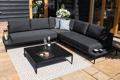 Maze Rattan Eve Corner Sofa Set In Weatherproof Fabric