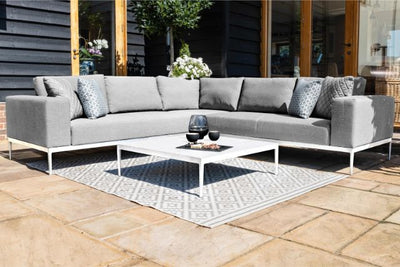 Maze Rattan Eve Corner Sofa Set In Weatherproof Fabric