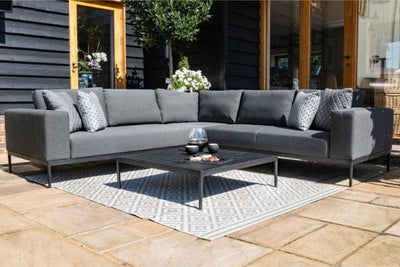 Maze Rattan Eve Corner Sofa Set In Weatherproof Fabric