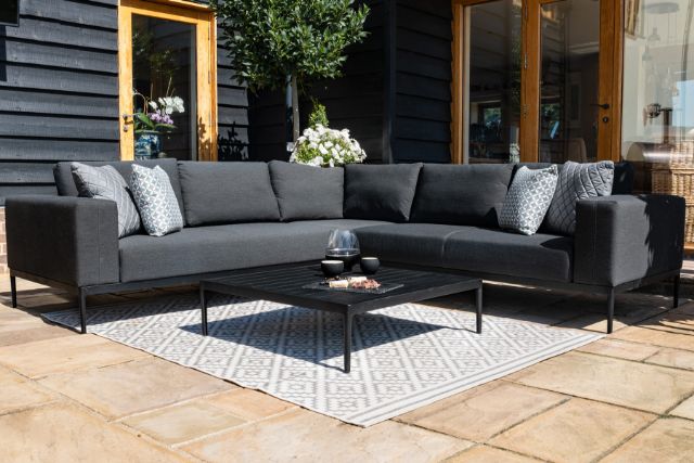 Maze Rattan Eve Corner Sofa Set In Weatherproof Fabric