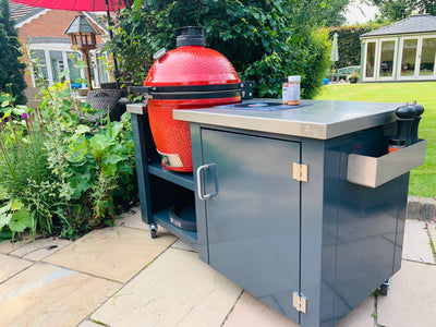 The Daddy Kamado Joe, Big Green Egg Outdoor Cooking Table. Superb bit of kit !