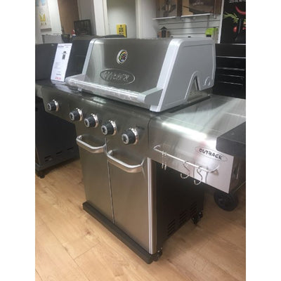 Outback Jupiter 4 Stainless Steel Hybrid Gas BBQ - Free Pair of Pizza Stones - Gardenbox