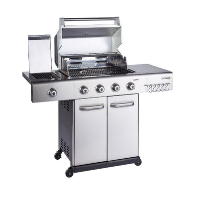 Outback Jupiter 4 Stainless Steel Hybrid Gas BBQ - Free Pair of Pizza Stones - Gardenbox