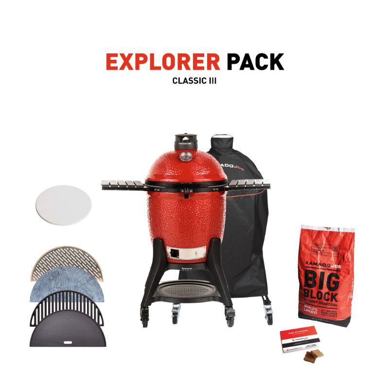 Kamado Joe Classic III Explorer Pack. Now only £2505 with FREE DoeJoe pizza attachment