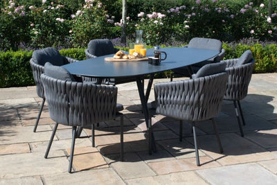 Maze Rattan Marina 6 seat Oval Dining Set