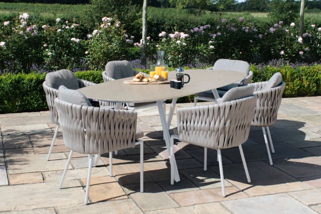 Maze Rattan Marina 6 seat Oval Dining Set