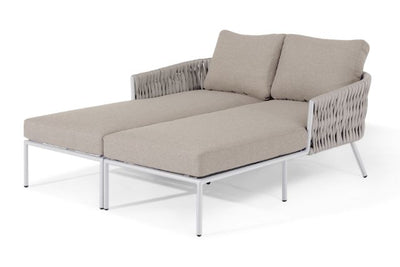 Maze Rattan Marina Double Sunlounger Set
