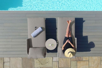 Maze Rattan Marina Double Sunlounger Set