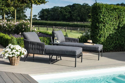 Maze Rattan Marina Double Sunlounger Set