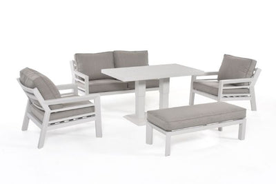 New York 2 Seat Dining Sofa Set with Rising Table by Maze Rattan