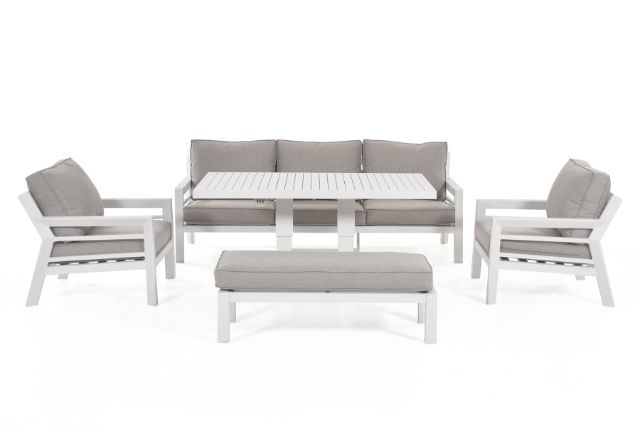 New York 3 Seat Dining Sofa Set with Rising Table by Maze Rattan