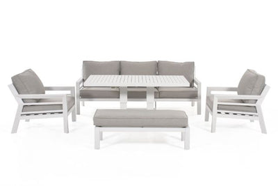 New York 3 Seat Dining Sofa Set with Rising Table by Maze Rattan