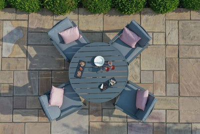 New York 4 Seat Round Dining Set by Maze Rattan