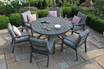 New York 6 Seat Round Dining Set by Maze Rattan