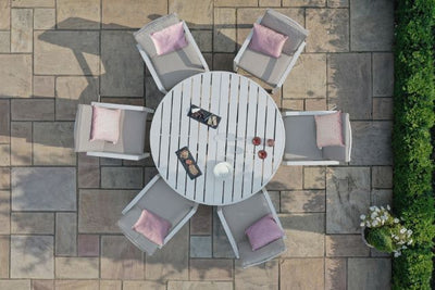 New York 6 Seat Round Dining Set by Maze Rattan