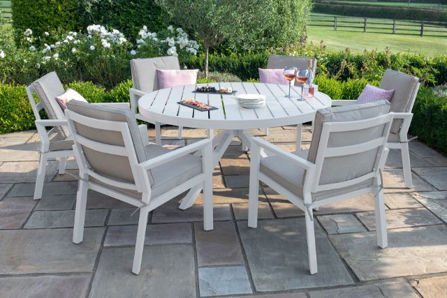 New York 6 Seat Round Dining Set by Maze Rattan