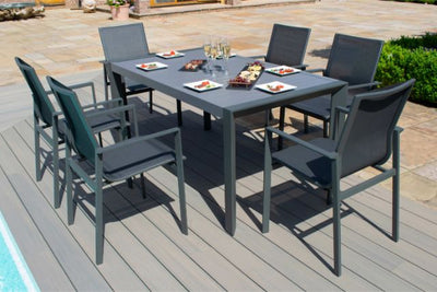 New York 6 Seat Dining Set by Maze Rattan - Gardenbox
