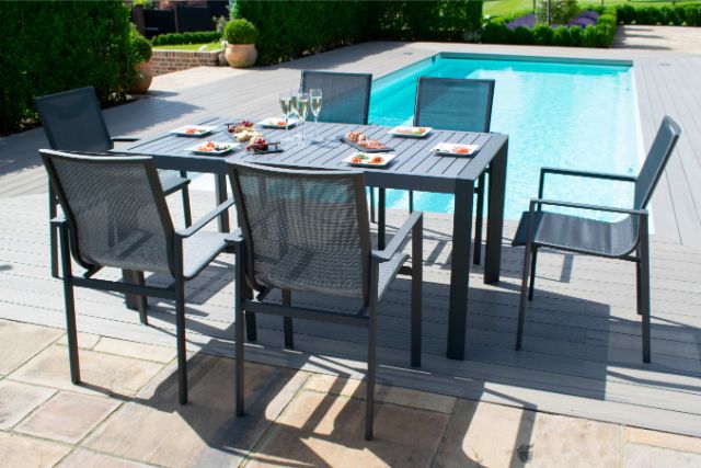 New York 6 Seat Dining Set by Maze Rattan - Gardenbox