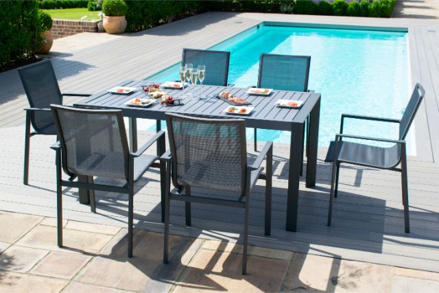 New York 6 Seat Dining Set by Maze Rattan - Gardenbox
