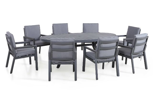 New York 8 Seat Oval Dining Set by Maze Rattan