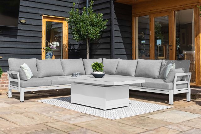 Oslo Large Corner Sofa Group with Rising Table by Maze Rattan