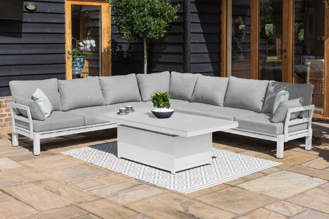 Oslo Large Corner Sofa Group with Rising Table by Maze Rattan