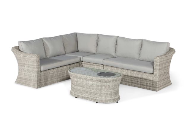 Oxford Large Corner Set with Fire Pit by Maze