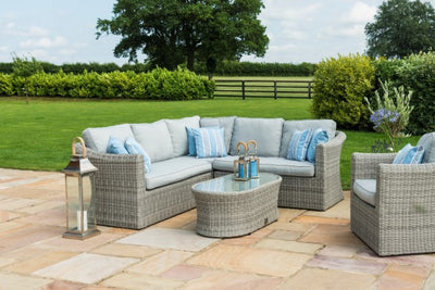 Oxford Small Corner Group with Armchair by Maze Rattan - Gardenbox