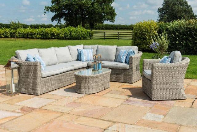 Oxford Large Corner Group with Armchair by Maze Rattan - Gardenbox