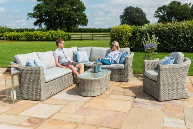 Oxford Large Corner Group with Armchair by Maze Rattan - Gardenbox