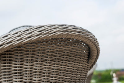 Maze Rattan Oxford 6 Seat Round Fire Pit Dining Set with Heritage Chairs - Gardenbox