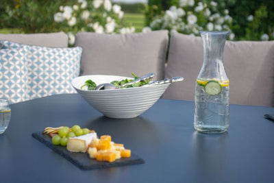 Maze Rattan Pulse U- Shape Dining Set with Rising Table In Weatherproof Fabric