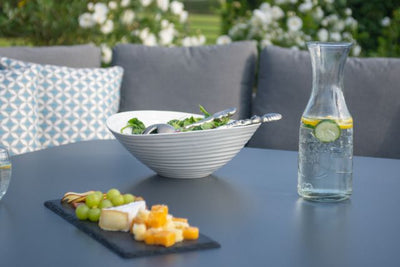 Maze Rattan Pulse U- Shape Dining Set with Rising Table In Weatherproof Fabric