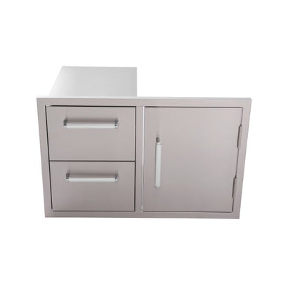 Whistler Burford Built-In Double Drawers and Door Unit in 304 stainless steel