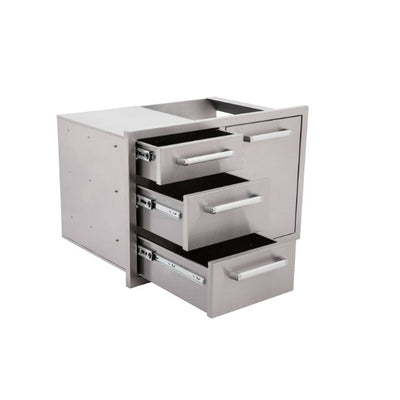 Whistler Burford Built-In Triple Drawer and Waste Bin Unit in 304 stainless steel