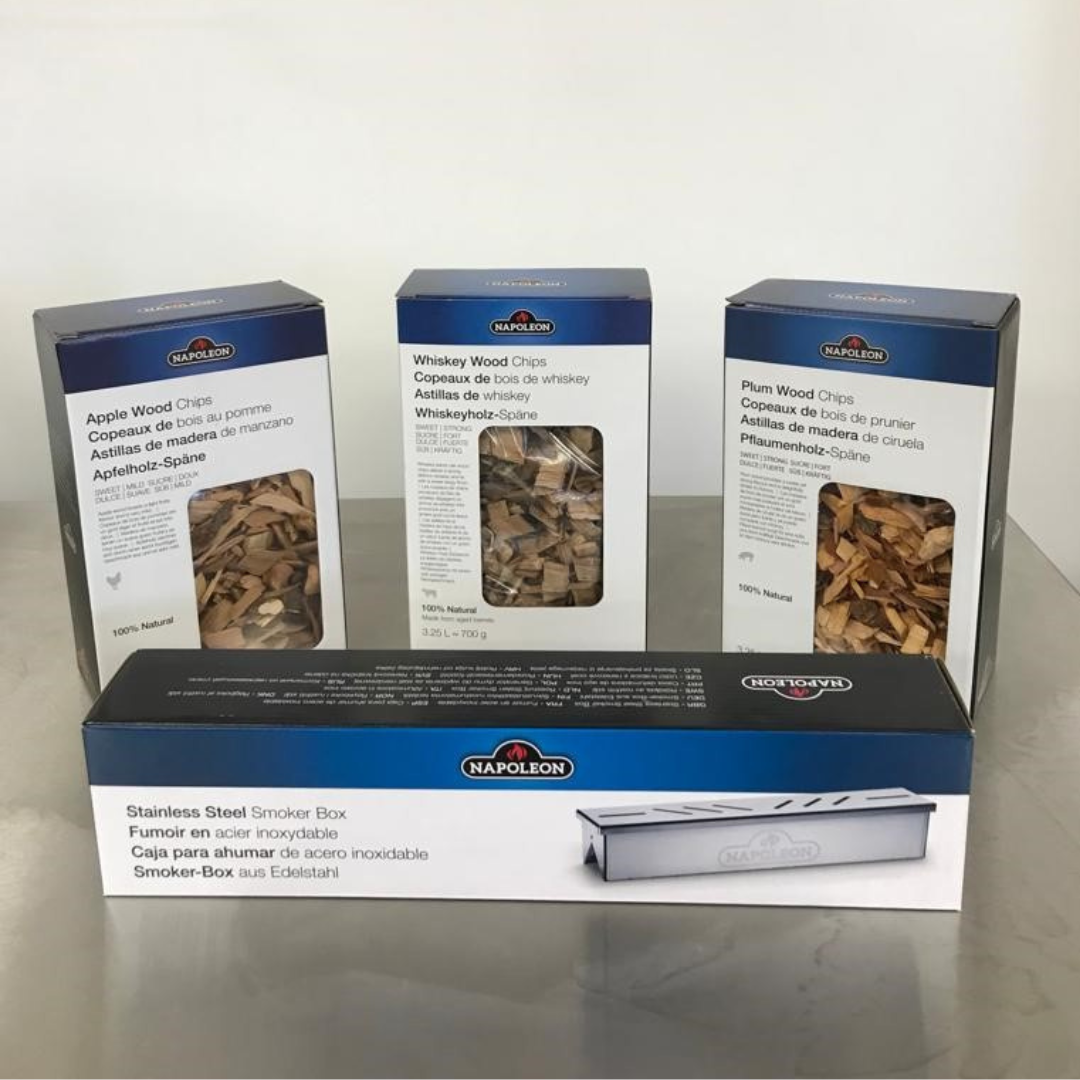 Napoleon BBQ Smoker Box and triple flavoured chips pack. Only £49.99
