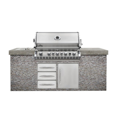 Napoleon Prestige Pro 665 Built In Outdoor Kitchen Natural Gas Barbecue - Gardenbox